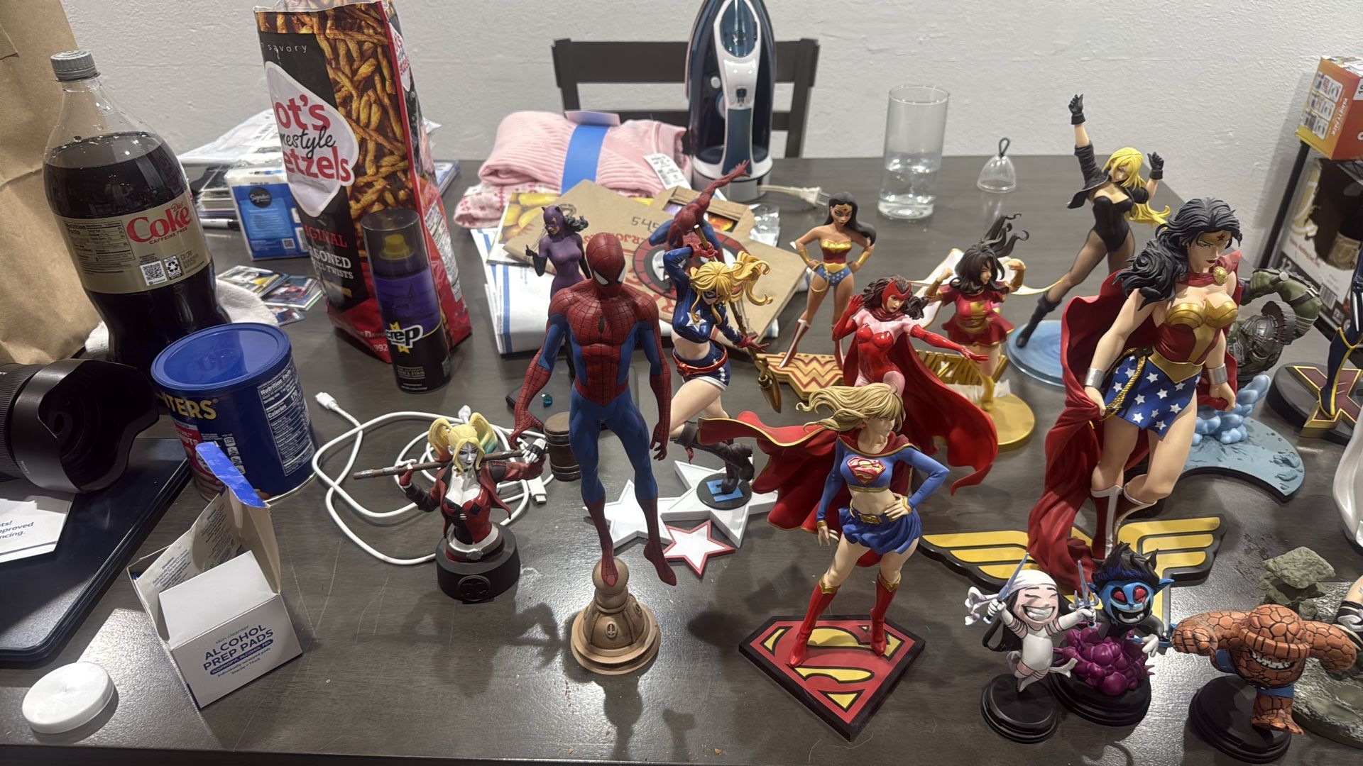 Insane Marvel and DC action figure lot featuring limited editions and comic con exclusives
