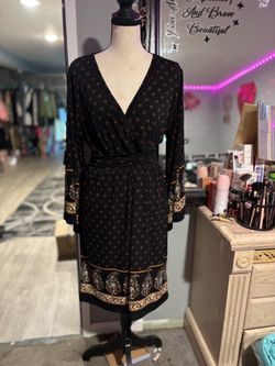 Michael Kors BoHo flair, sleeved wrap dress