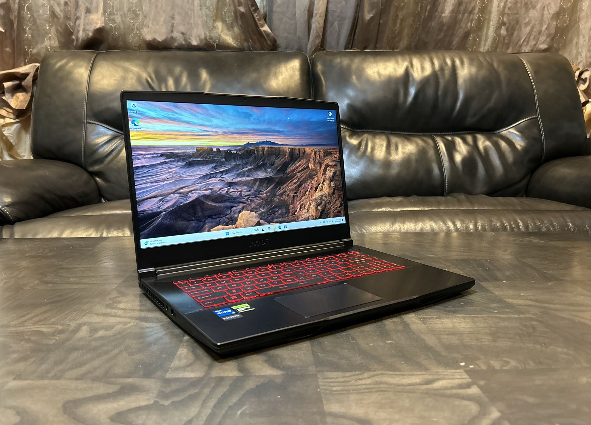 Excellent Gaming MSI Thin GF63 15.6” Core i5 12th gen 32GB RAM 1TB SSD RTX 2050 4GB Full HD 144Hz Windows 11 laptop computer