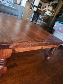 Wood living room table