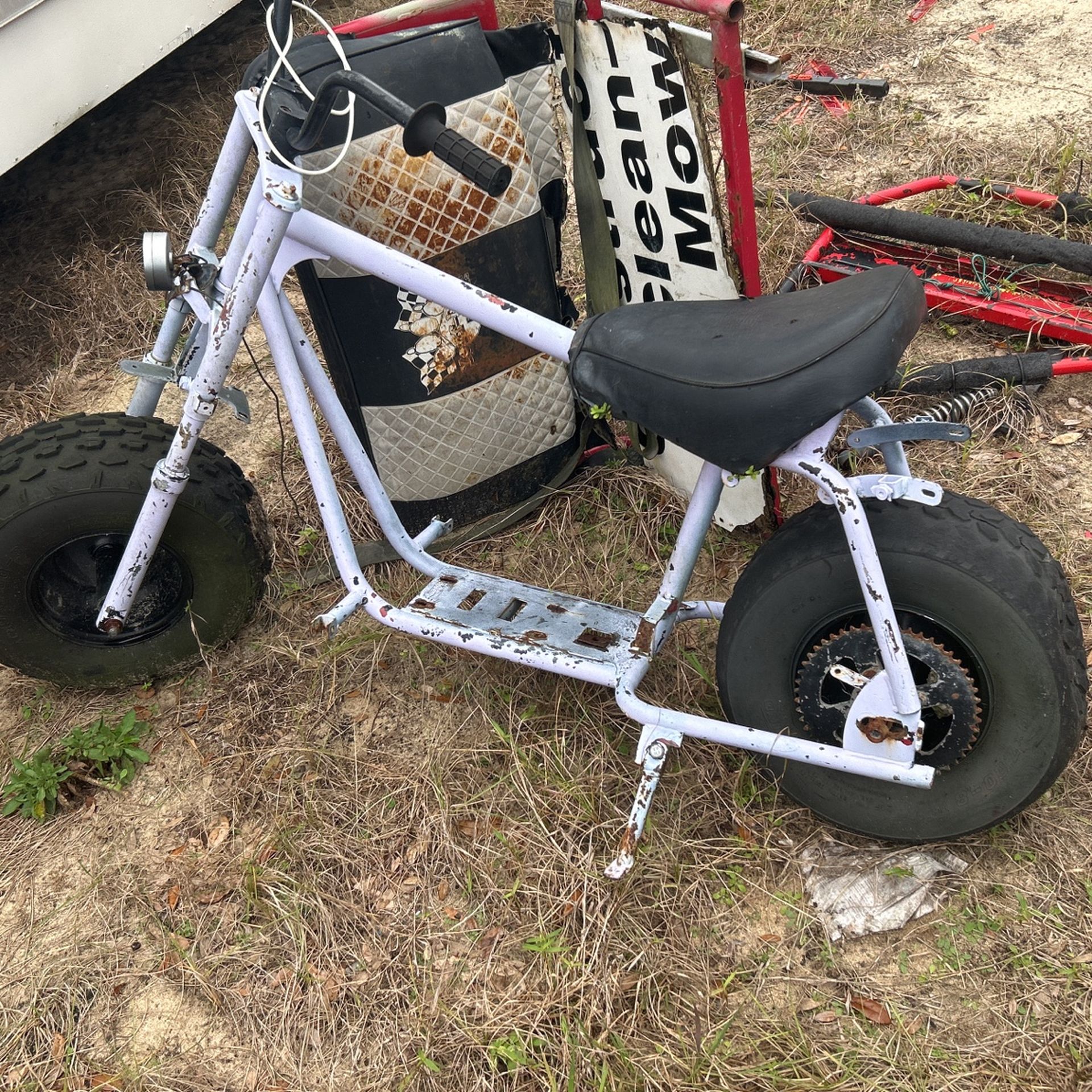 Purple Baja Warrior Mini Bike Frame