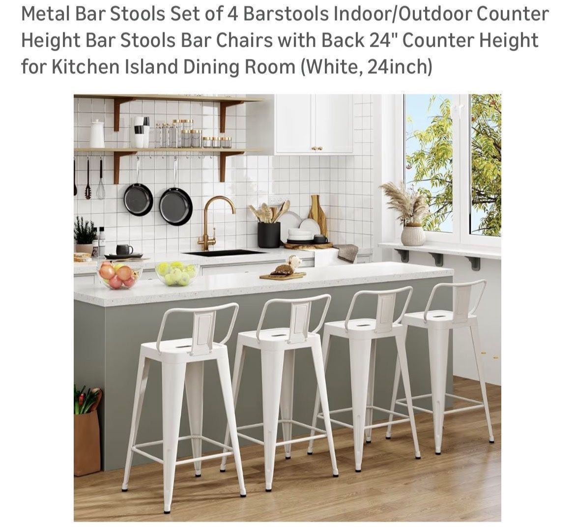 Metal Bar Stools (4 New Stools)