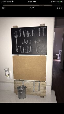 Chalk and cork board