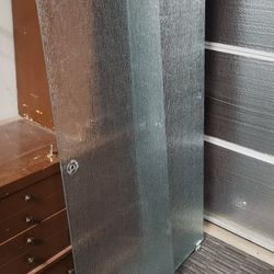 Sliding Shower Door Glass Panel in Rain Glass 23.5 in. W x 67.8 in. H