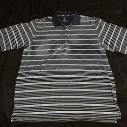 Nicklaus Performance - Men’s X-Large - Blue & White - Striped Polo /Golf - Shirt