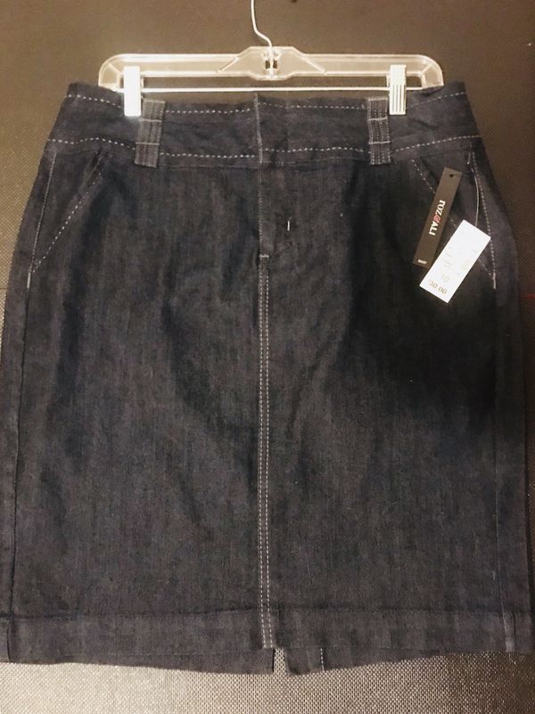 Roz And Ali Dress Barn Jean Skirt Clothing Shoes In