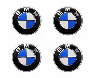 4Pcs 56MM Wheel Hub Center Cap Emblem Decal Sticker For BMW E46 E60 E90 F02 F10
