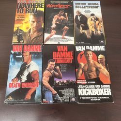 🎬 Jean-Claude Van Damme VHS Movie Lot – 6 Classic Action Films!