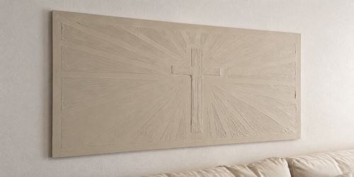 Large Textured Cross Wall Art Canvas