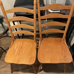 2 Wooden Chairs