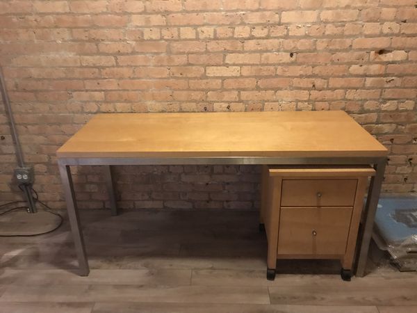 Excellent Condition Room Board Desk And Matching File Cabinet