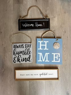 4 Home Wall Signs/Decor