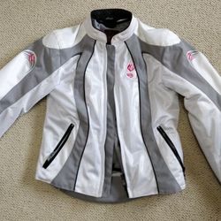 White Shift summer motorcycle female jacket