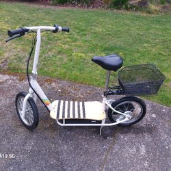 Razor Advanced Street System Metro 500 Electric Scooter W/Seat & Basket 