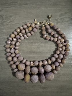 Kate Spade New York Give It A Swirl Multi Strand Faceted Bead Bib Statement Necklace