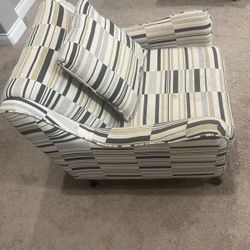 Accent Chair and Matching Ottoman - Accent Sofa