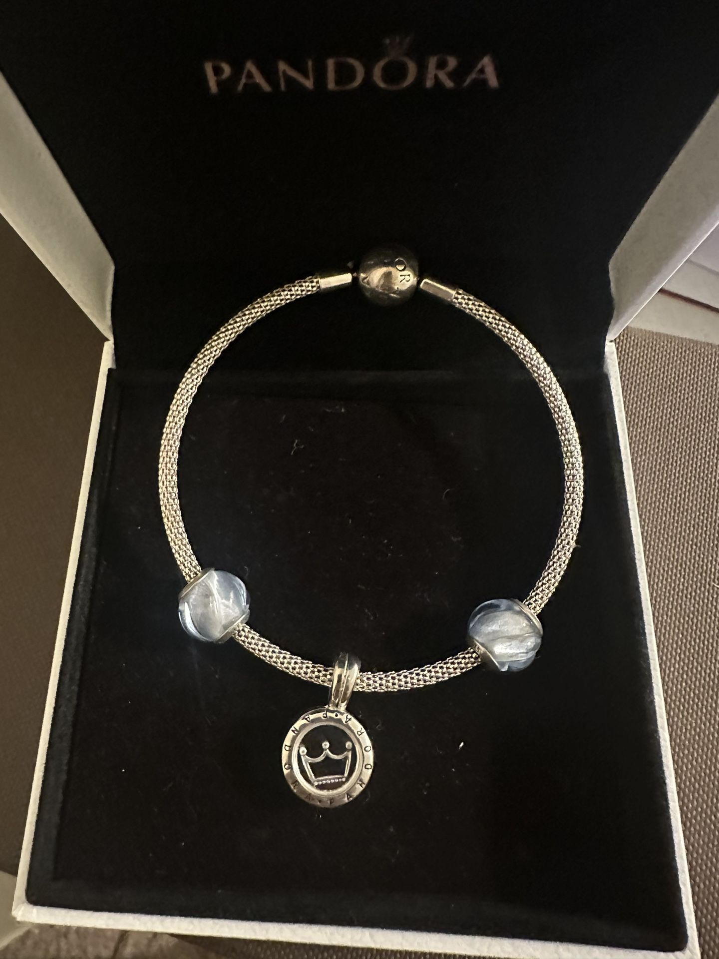 Pandora Bracelet With Crown Charm