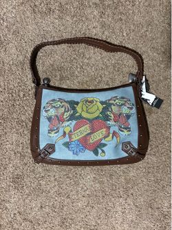 Ed Hardy brown purse BRAND NEW