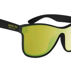 Invicta Racing Unisex Polarized Sunglasses, Yellow Mirror (IEW051)