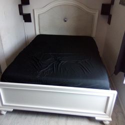 Queen Sized Bed Frame With Good Mattress.. With Dresser
