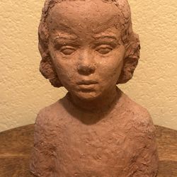 Vintage Terracotta Bust Sculpture by Staffan Östlund 
