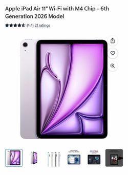 iPad Air M4 11” Purple 128gb NEW UNOPENED