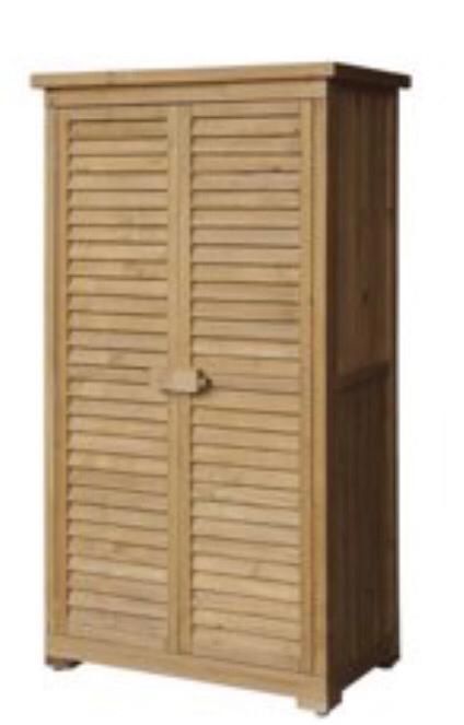 New in Box Merax Wooden Garden Shed Wooden Lockers with Fir wood Shutter design. Assembly Required