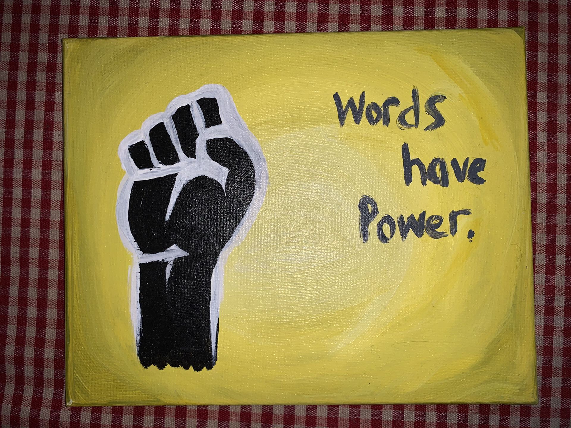 Hand painted on canvas