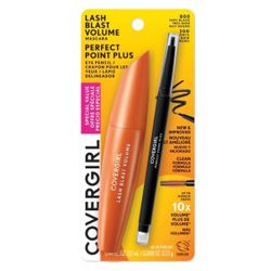 New CoverGirl Lash Blast Volume Mascara & Perfect Point Plus Eye Pencil Duo Pack