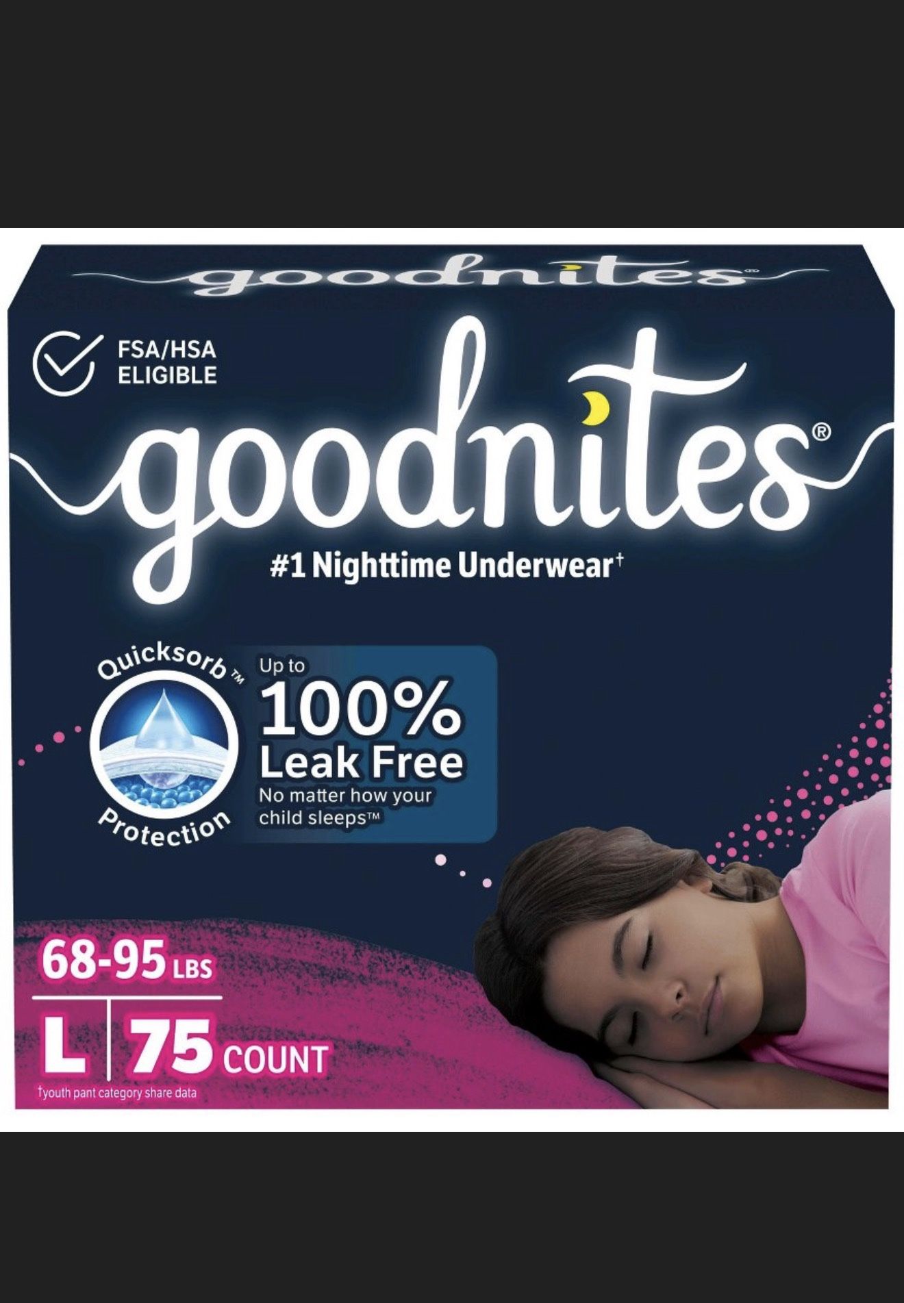 Goodnites Girls Nighttime Underwear - Size L