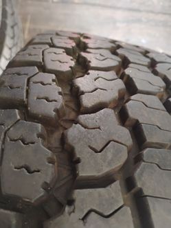 (TWO) Durable Goodyear Wrangler all-terrain tires LT265/70R17