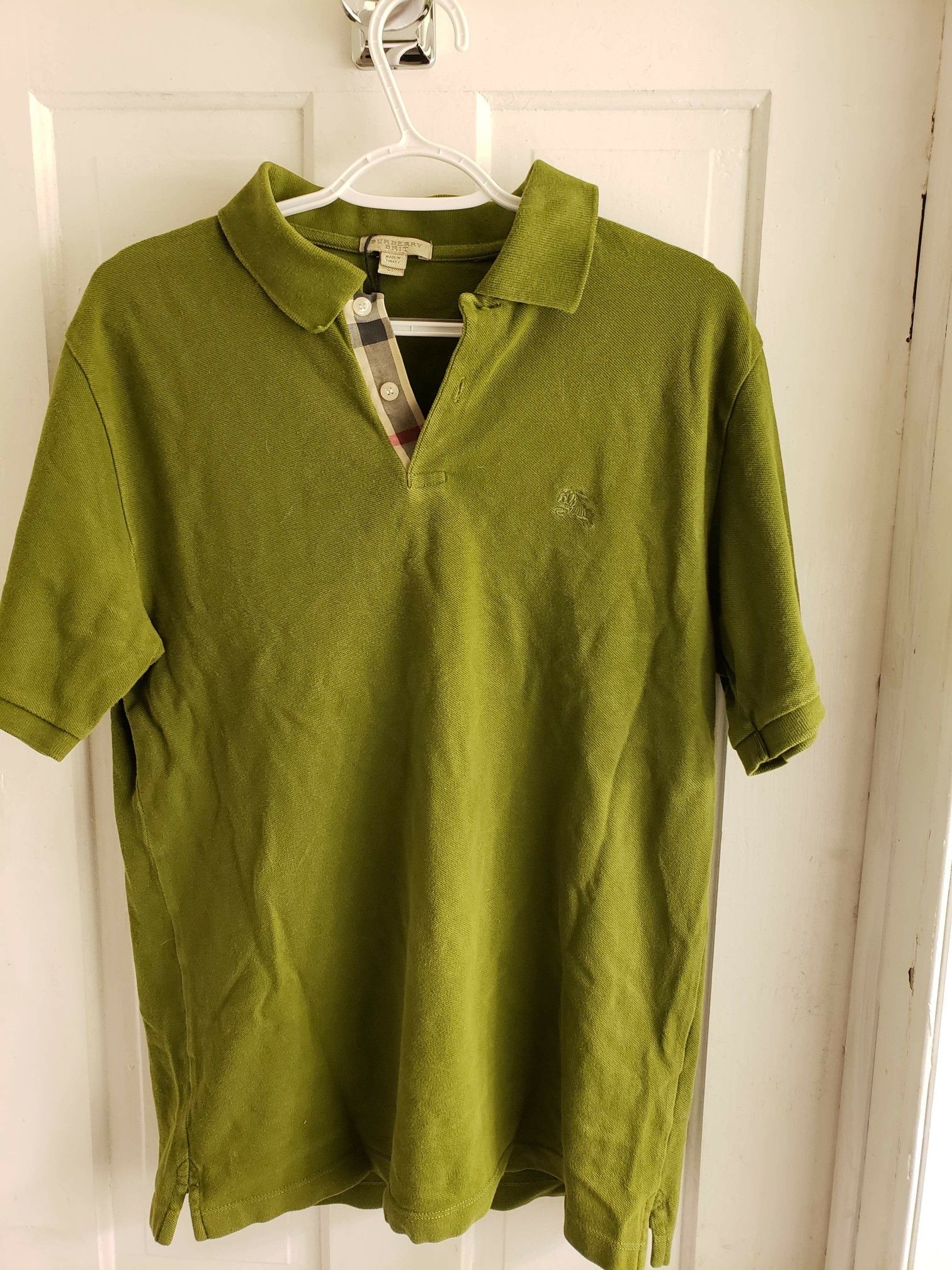 Men's Olive Green Burberry Polo