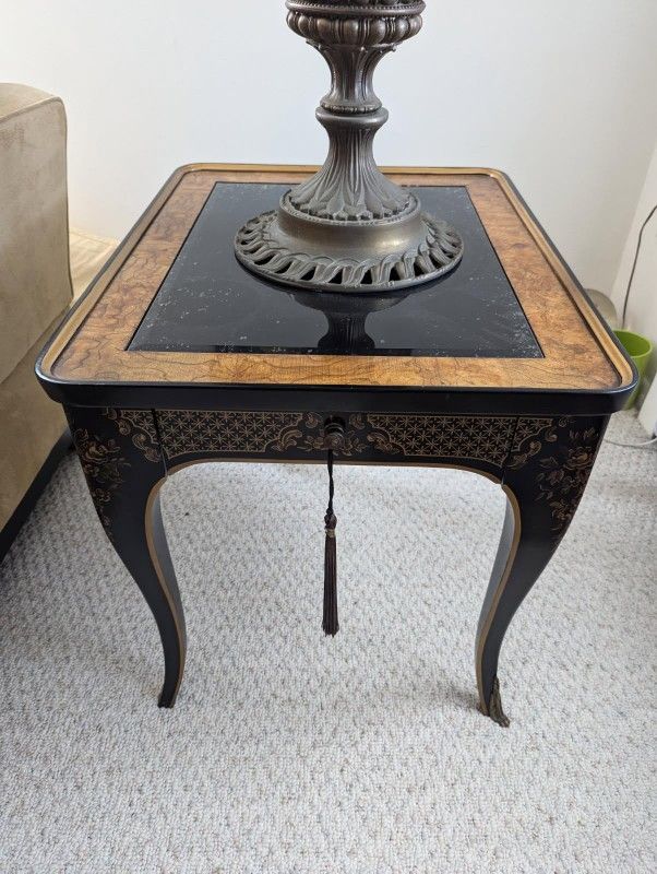 Glass Top End Table