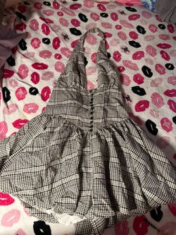 brand new plated halter top dress