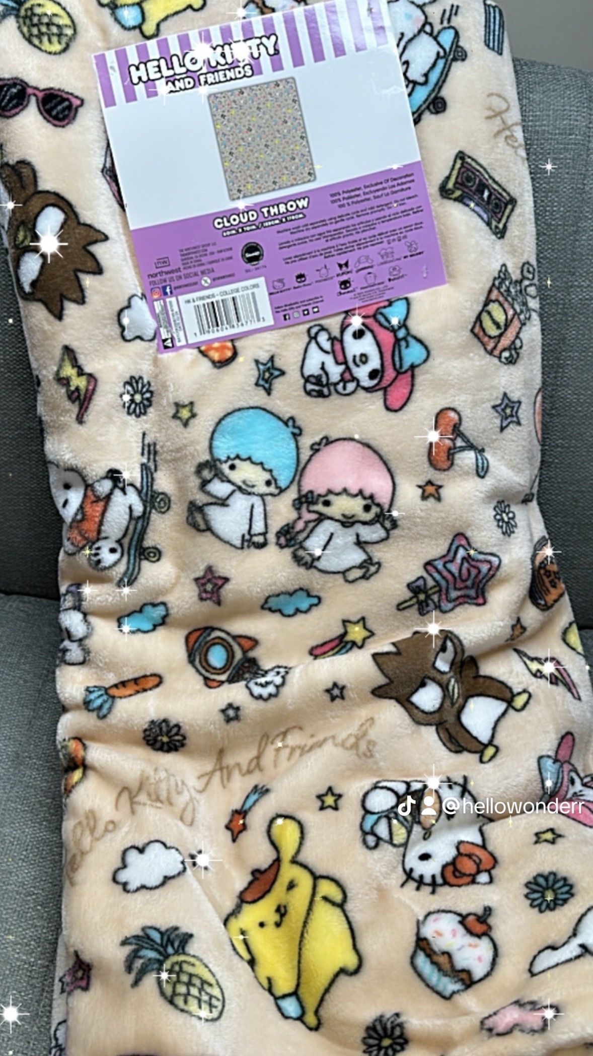 Hello Kitty And Friends Throw Blanket