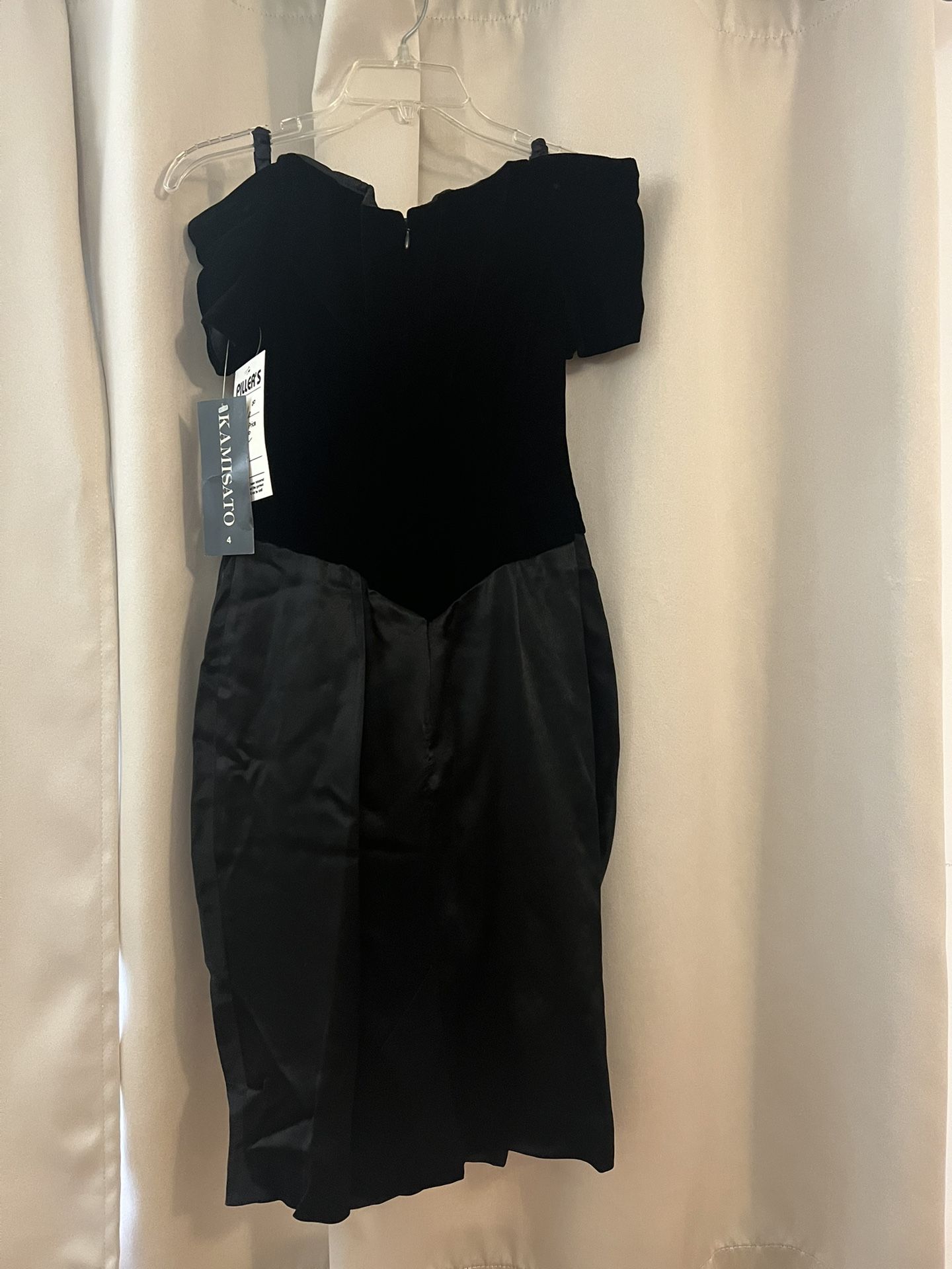 Black Strapless Dress With Tags-Vintage