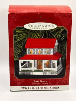1999 Hallmark Keepsake Ornament Farm House Town and Country-1st In Series🔴Read Full Details Below🔴