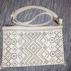 Ivory Leather Handbag 