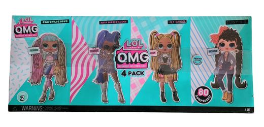 LOL Surprise! OMG 4 Pack Fashion Doll Set with 80 Surprises
