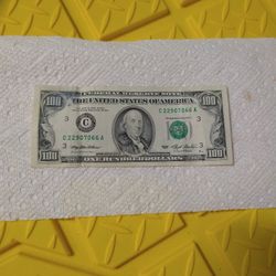 Billete De $100 Dólares De 1993