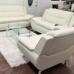 ALL WHITE LIVING ROOM SET 🤍🤍🤍🤍🤍