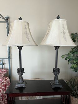 Table Lamp with dark bronze finish