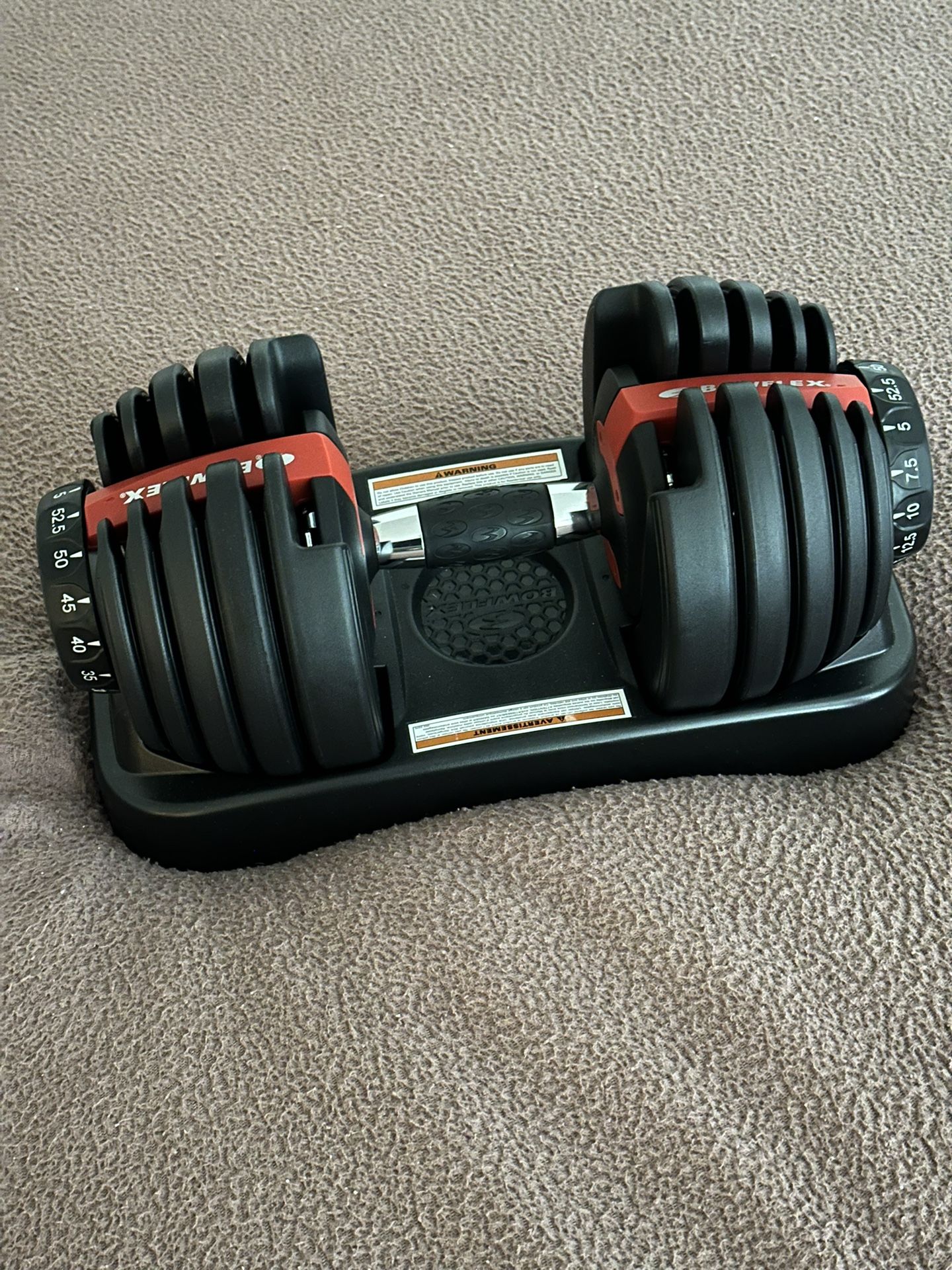 BowFlex 50lb Adjustable Dumbbell — Like New — $200