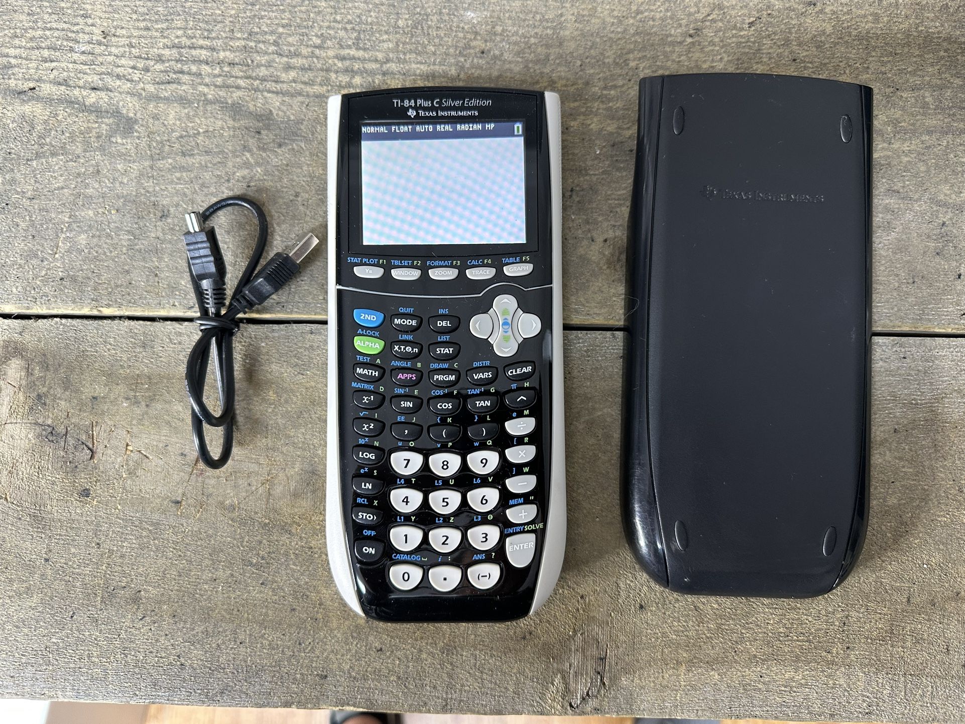 Texas Instruments TI-84 Plus C Silver Edition Graphing Calculator Black w/Cover