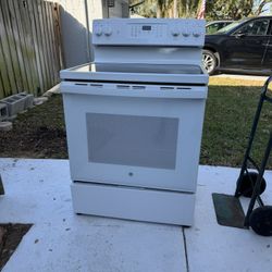 GE Stove Flat Glass Top 