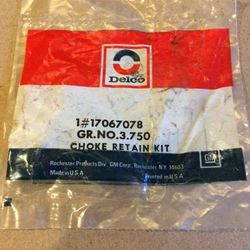 NOS GM Delco Choke Retain Kit - Genuine GM Part #1(contact info removed)