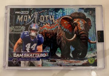 Cam Skattebo Mammoth 1/1 Very Rare Wildcard!!! Oversized RC In A Case Sealed