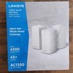 Linksys 3- Pack VELOP Wi-Fi 5 System