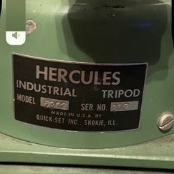 HERCULES INDUSTRIAL TRIPOD AND PAN HEAD