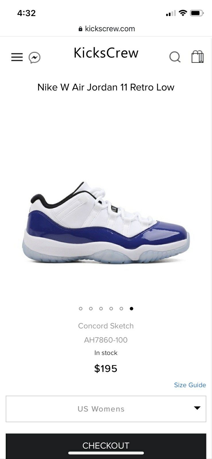 Nike w Air Jordan 11 retro low size 10,5 women